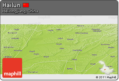 Physical Panoramic Map of Hailun