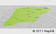 Physical Panoramic Map of Hailun, lighten, desaturated