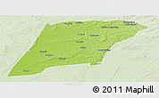 Physical Panoramic Map of Hailun, lighten