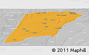 Political Panoramic Map of Hailun, lighten, desaturated