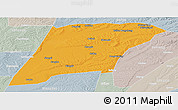 Political Panoramic Map of Hailun, lighten, semi-desaturated
