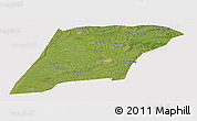 Satellite Panoramic Map of Hailun, cropped outside