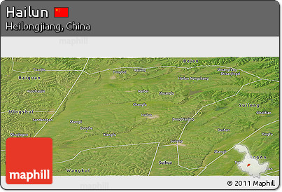 Satellite Panoramic Map of Hailun