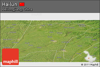 Satellite Panoramic Map of Hailun