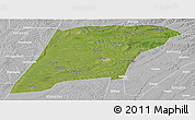 Satellite Panoramic Map of Hailun, lighten, desaturated