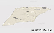 Shaded Relief Panoramic Map of Hailun, cropped outside