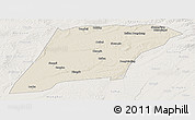 Shaded Relief Panoramic Map of Hailun, lighten