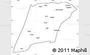 Blank Simple Map of Hailun, cropped outside