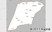Gray Simple Map of Hailun, cropped outside
