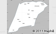 Gray Simple Map of Hailun, single color outside