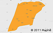 Political Simple Map of Hailun, single color outside