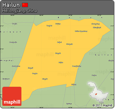 Savanna Style Simple Map of Hailun