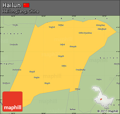 Savanna Style Simple Map of Hailun
