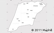Silver Style Simple Map of Hailun, cropped outside