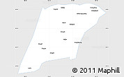 Silver Style Simple Map of Hailun, single color outside