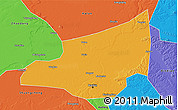 Political 3D Map of Harbin Shi