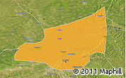 Political 3D Map of Harbin Shi, satellite outside