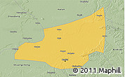 Savanna Style 3D Map of Harbin Shi