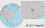 Gray Location Map of Harbin Shi
