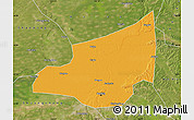 Political Map of Harbin Shi, satellite outside