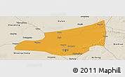 Political Panoramic Map of Harbin Shi, shaded relief outside