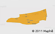 Political Panoramic Map of Harbin Shi, single color outside