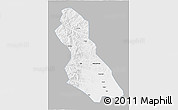 Gray 3D Map of Hegang Shi, single color outside