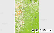 Physical 3D Map of Hegang Shi