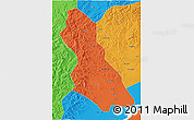Political 3D Map of Hegang Shi