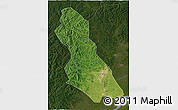 Satellite 3D Map of Hegang Shi, darken