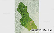 Satellite 3D Map of Hegang Shi, lighten
