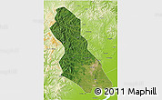 Satellite 3D Map of Hegang Shi, physical outside