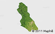 Satellite 3D Map of Hegang Shi, single color outside