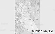Silver Style 3D Map of Hegang Shi