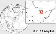 Blank Location Map of Hegang Shi