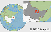 Savanna Style Location Map of Hegang Shi, highlighted country, highlighted parent region