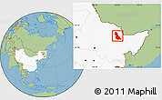 Savanna Style Location Map of Hegang Shi, highlighted country