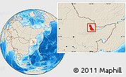 Shaded Relief Location Map of Hegang Shi