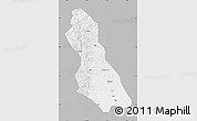 Gray Map of Hegang Shi, single color outside