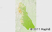 Physical Map of Hegang Shi, lighten