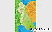 Physical Map of Hegang Shi, political outside
