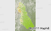 Physical Map of Hegang Shi, semi-desaturated