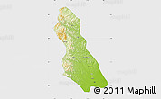Physical Map of Hegang Shi, single color outside