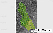 Satellite Map of Hegang Shi, desaturated
