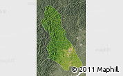 Satellite Map of Hegang Shi, semi-desaturated
