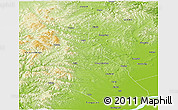 Physical Panoramic Map of Hegang Shi