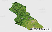 Satellite Panoramic Map of Hegang Shi, single color outside