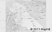 Silver Style Panoramic Map of Hegang Shi