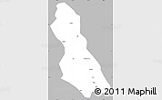 Gray Simple Map of Hegang Shi, single color outside