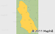 Savanna Style Simple Map of Hegang Shi